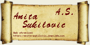 Anita Šukilović vizit kartica